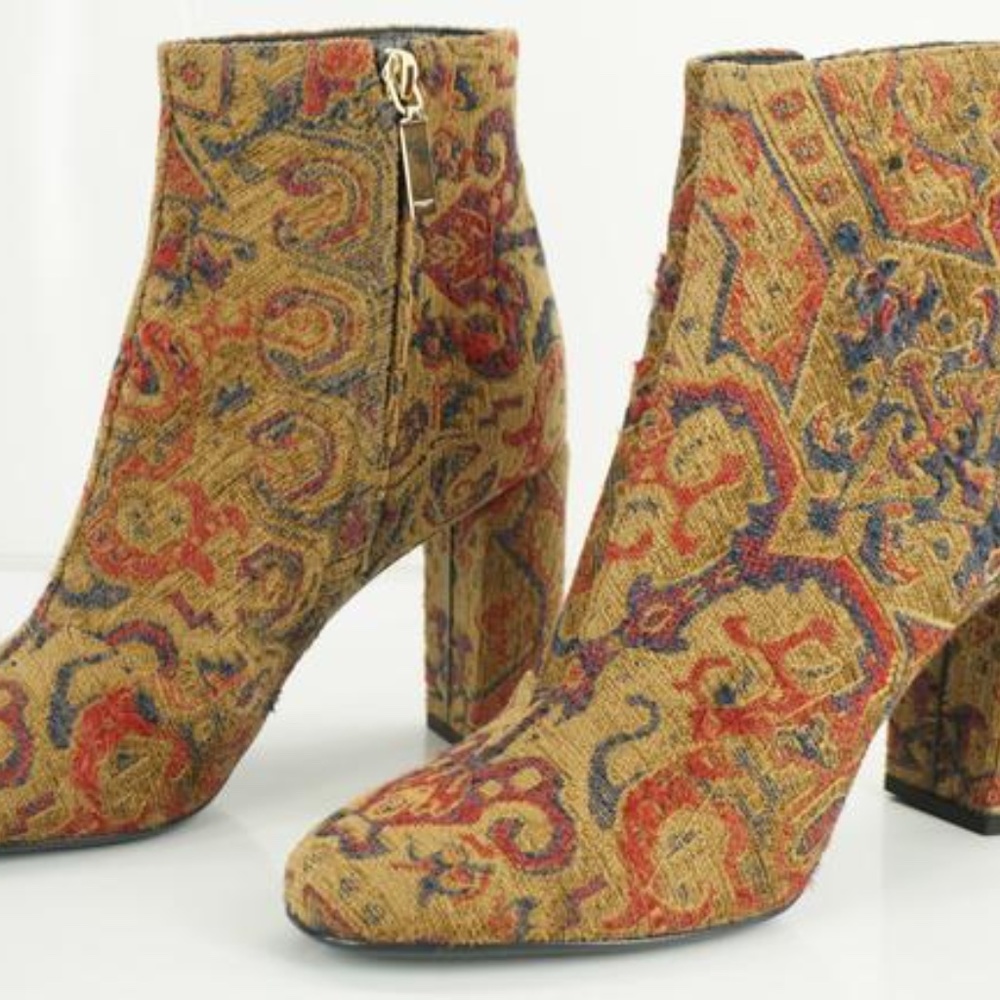 Yves Saint Laurent Lou Lou Tapestry Booties